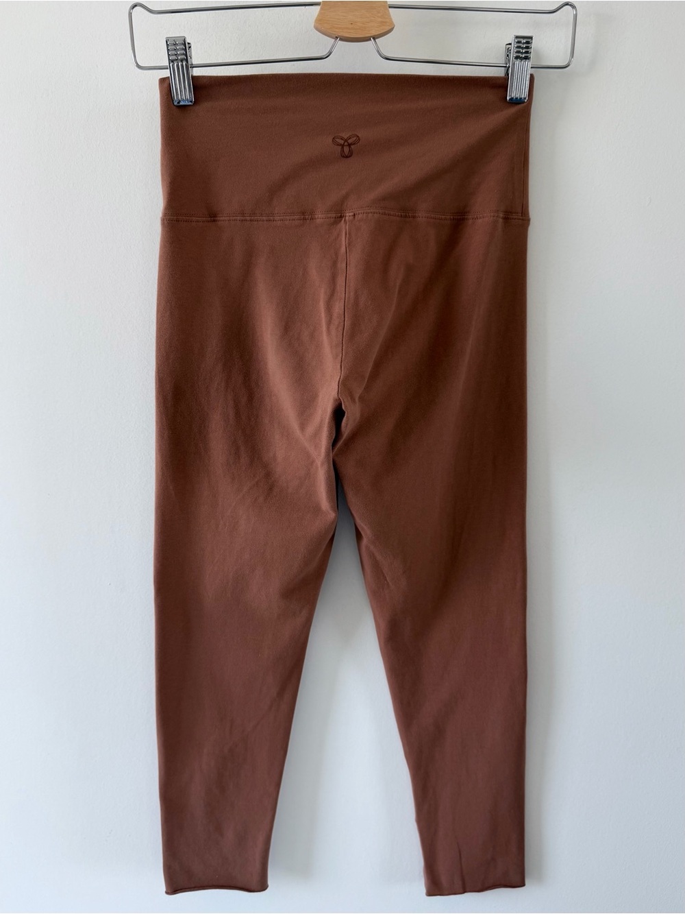Aritzia TNA Brown High Waisted Leggings Cotton Stretch Minimalist Size S - Picture 7 of 15